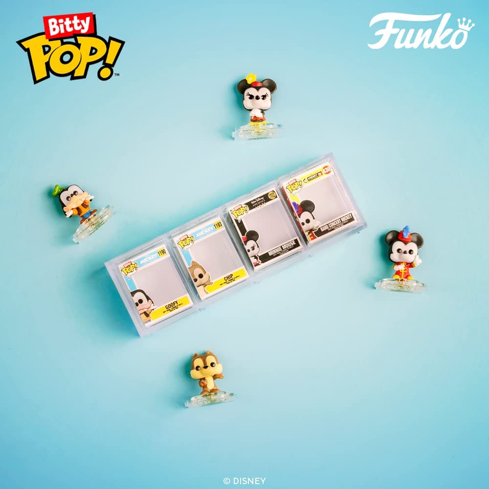 Funko Bitty POP! Disney - Goofy, Chip, Minnie Mouse (hands Folded) and A Surprise Mystery Mini Figure - 0.9 Inch (2.2 Cm) Collectable - Stackable Display Shelf Included - Gift Idea - Cake Topper
