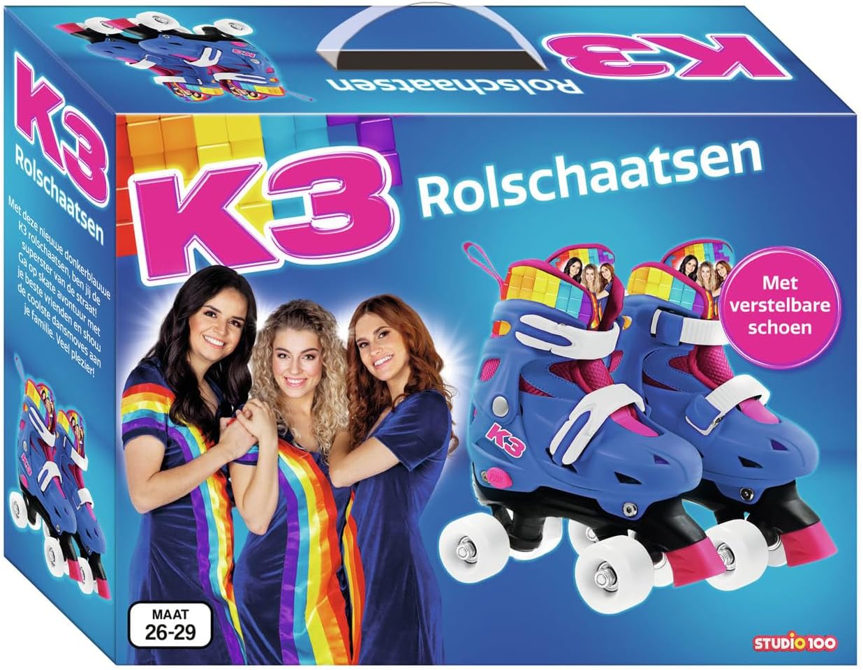 Unbekannt MEK3B2000320 Roller Skates, Dark Blue with Pink