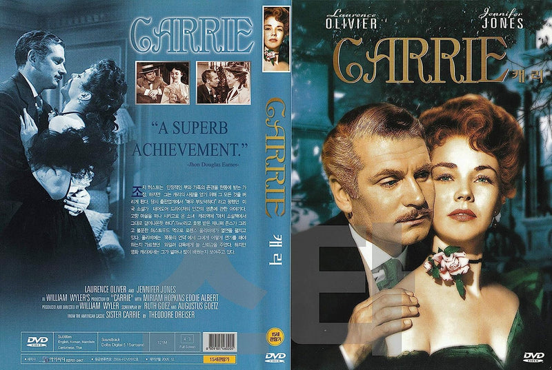 Carrie (1952) Laurence Olivier "Great love Film" / NEW DVD - NTSC, All Region (Registered Airmail) only Starvision