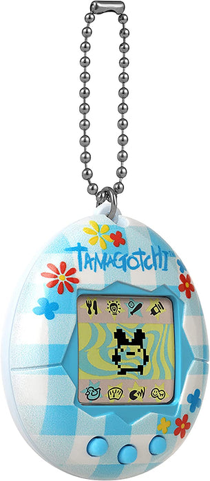 TAMAGOTCHI Original Bandai Flower Gingham Shell with Chain - The Original Virtual Reality Pet 42939NBNP