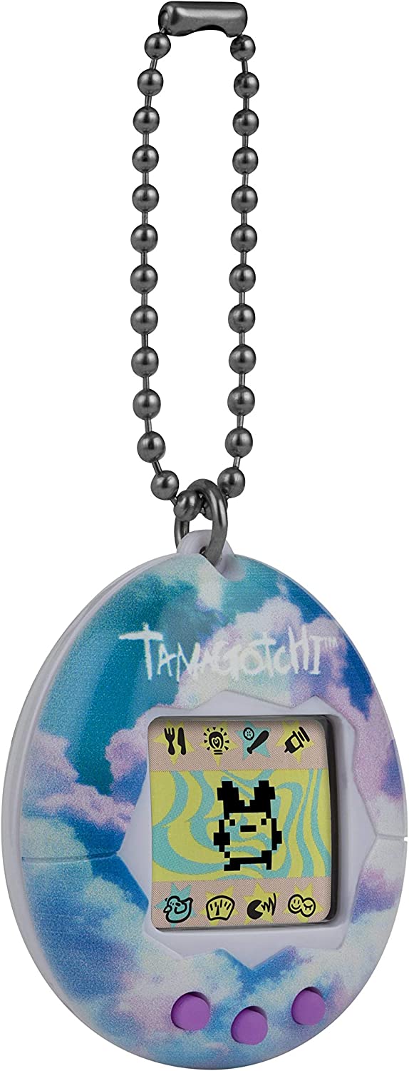 TAMAGOTCHI Original Bandai Sky Shell with Chain - The Original Virtual Reality Pet 42948NBNP, Blue