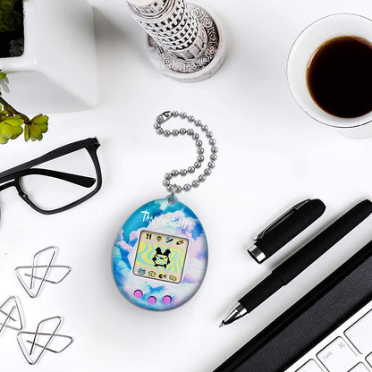 TAMAGOTCHI Original Bandai Sky Shell with Chain - The Original Virtual Reality Pet 42948NBNP, Blue