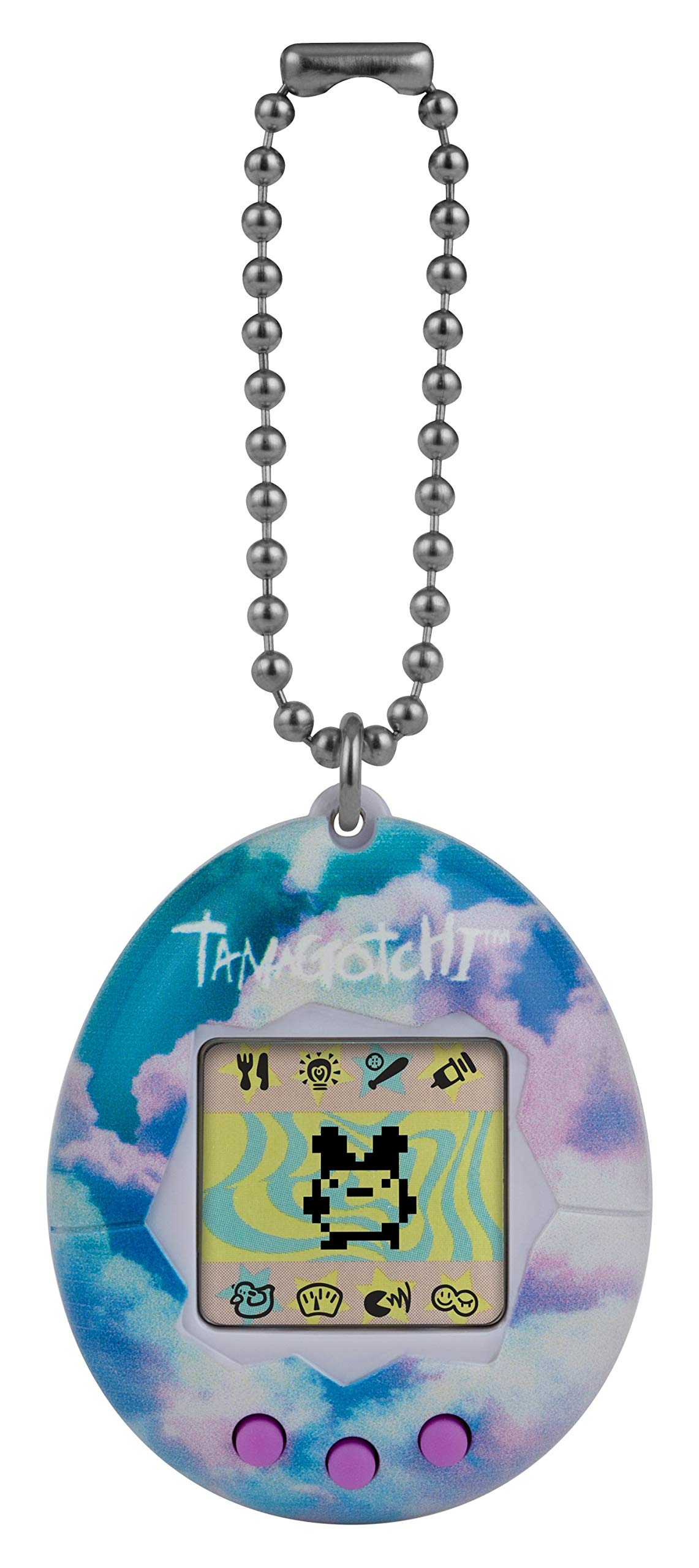TAMAGOTCHI Original Bandai Sky Shell with Chain - The Original Virtual Reality Pet 42948NBNP, Blue
