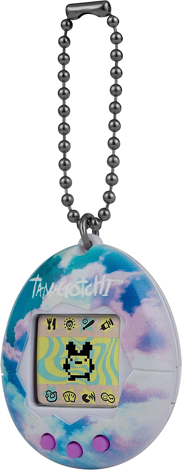TAMAGOTCHI Original Bandai Sky Shell with Chain - The Original Virtual Reality Pet 42948NBNP, Blue
