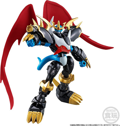 BANDAI CT2611509 Shokugan 10cm Tall Imperialdramon Toy with 2 Transforming Modes Shodo Action Figures Inspired by The Digimon Anime Series