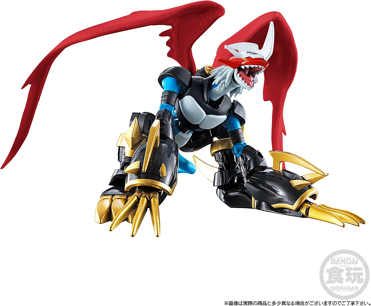 BANDAI CT2611509 Shokugan 10cm Tall Imperialdramon Toy with 2 Transforming Modes Shodo Action Figures Inspired by The Digimon Anime Series