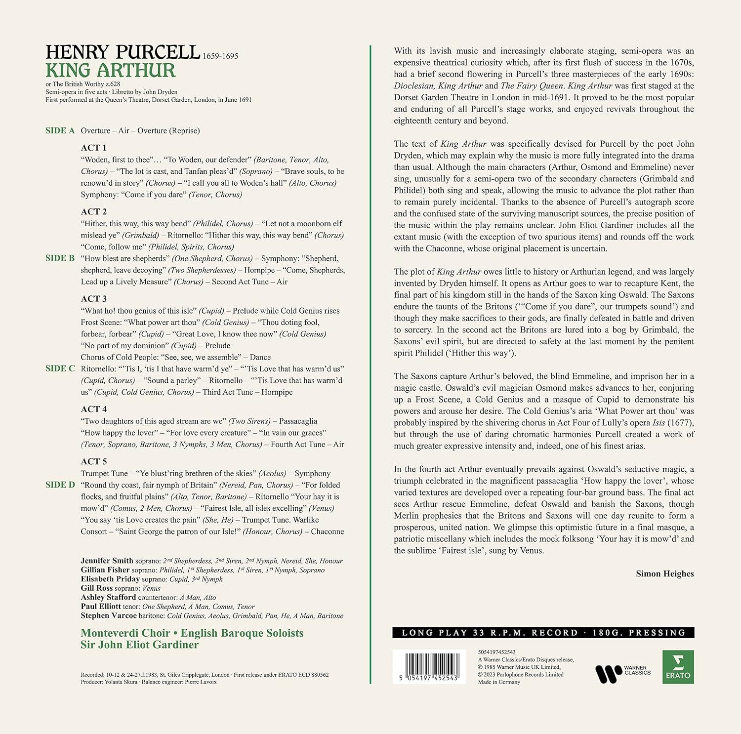 Purcell: King Arthur