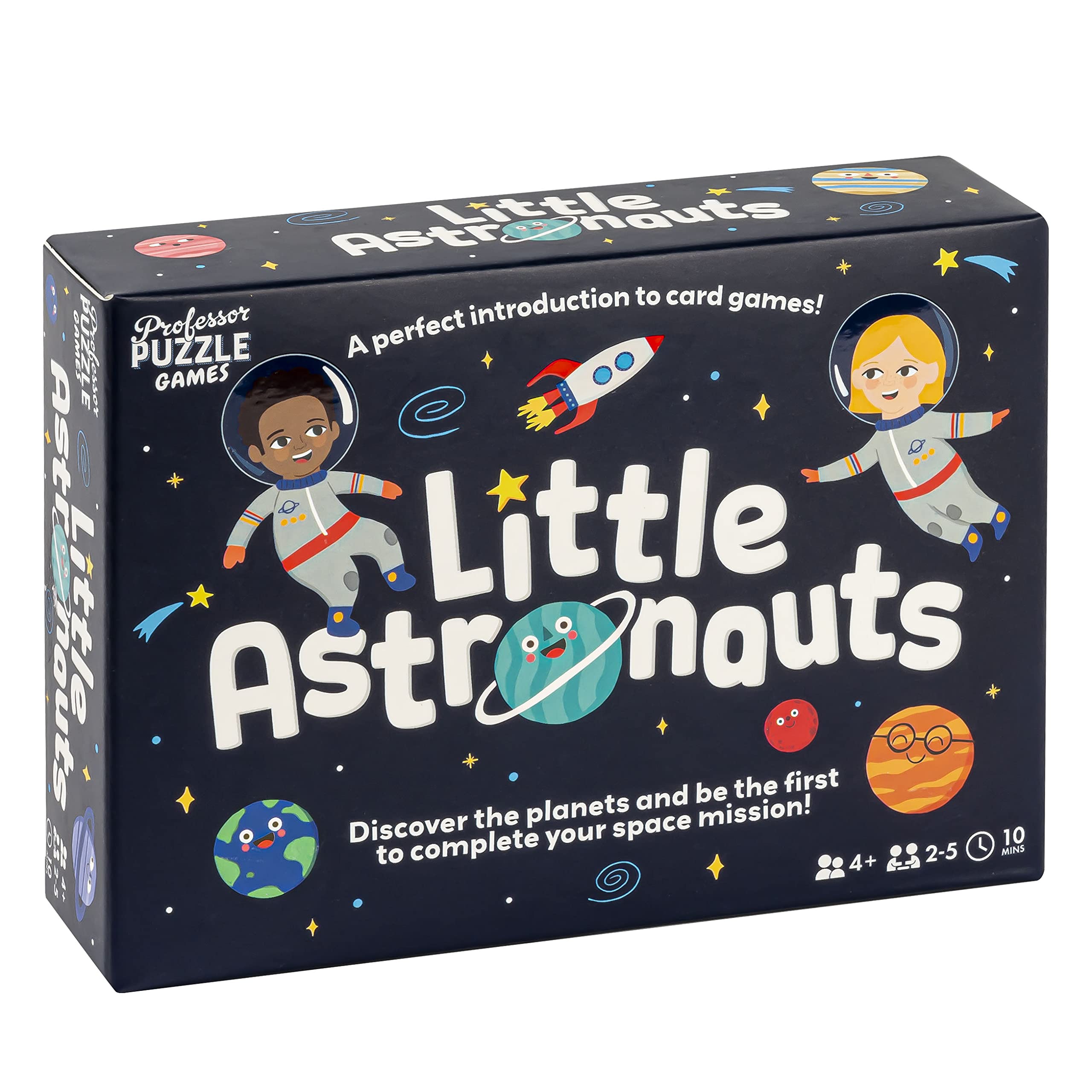 Professor Puzzle | Little Astronauts | Card Game | Ages 4+ | 2-5 Players | 10 Minutes Playing Time