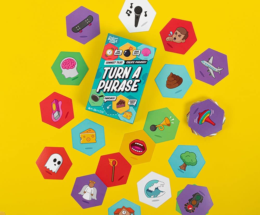 Professor Puzzle Turn A Phrase - Connect The Tiles in This Fun Game of Words and Phrases!