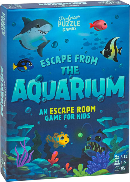 Professor Puzzle | Escape from The Aquarium - Escape Room | Strategy Game | Ages 8 to 11 | 1-6 Players | 60 Minutes Playing Time