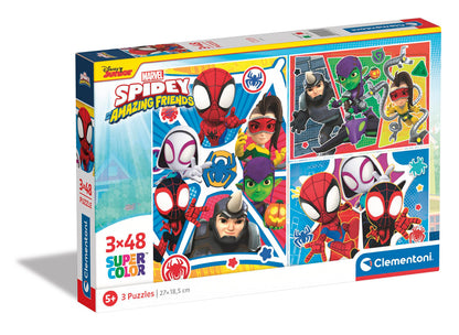Clementoni - Clementoni Puzzel - Spidey 3x48st.