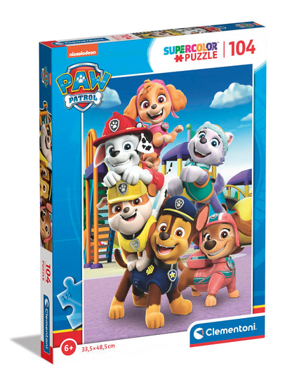 Clementoni Puzzle Infantil Super 104 Piezas Paw Patrol, Patrulla Canina-Desde 6 años (27178