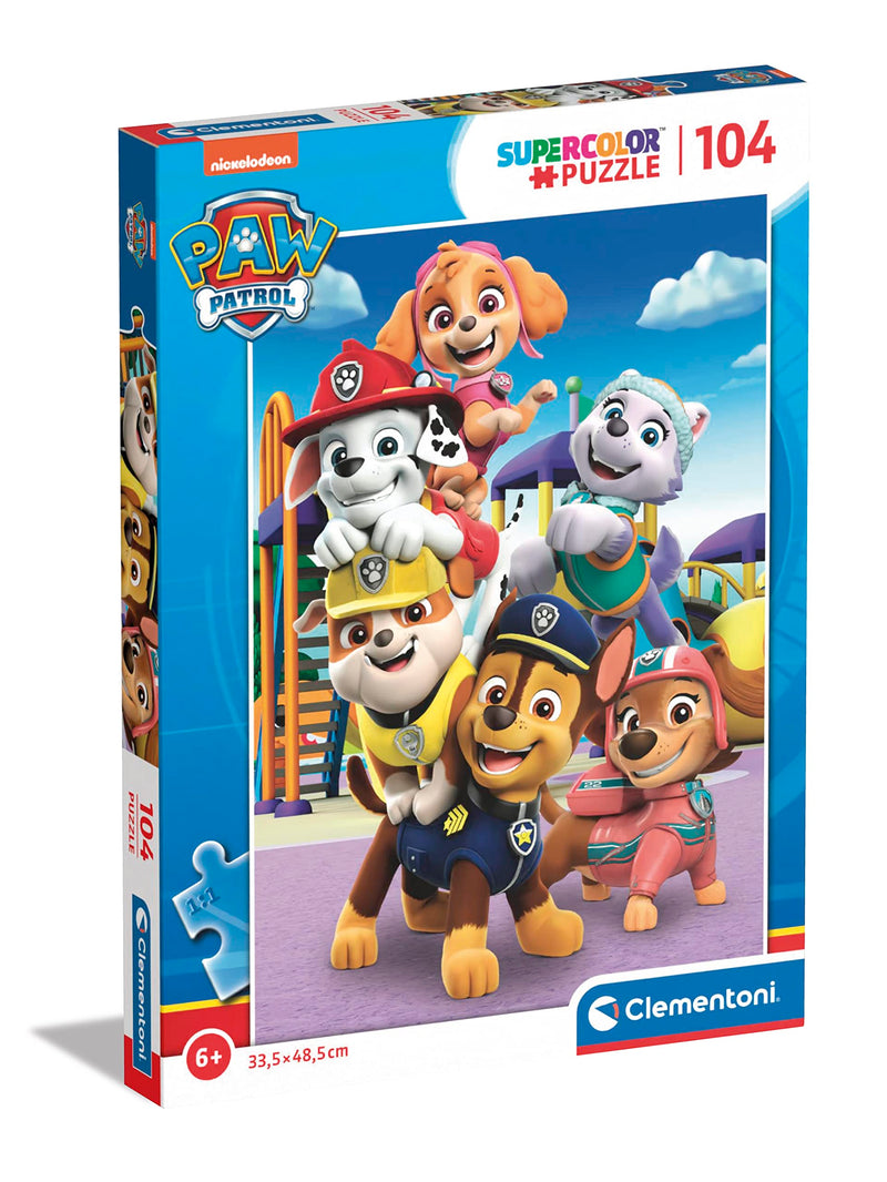Clementoni Puzzle Infantil Super 104 Piezas Paw Patrol, Patrulla Canina-Desde 6 años (27178
