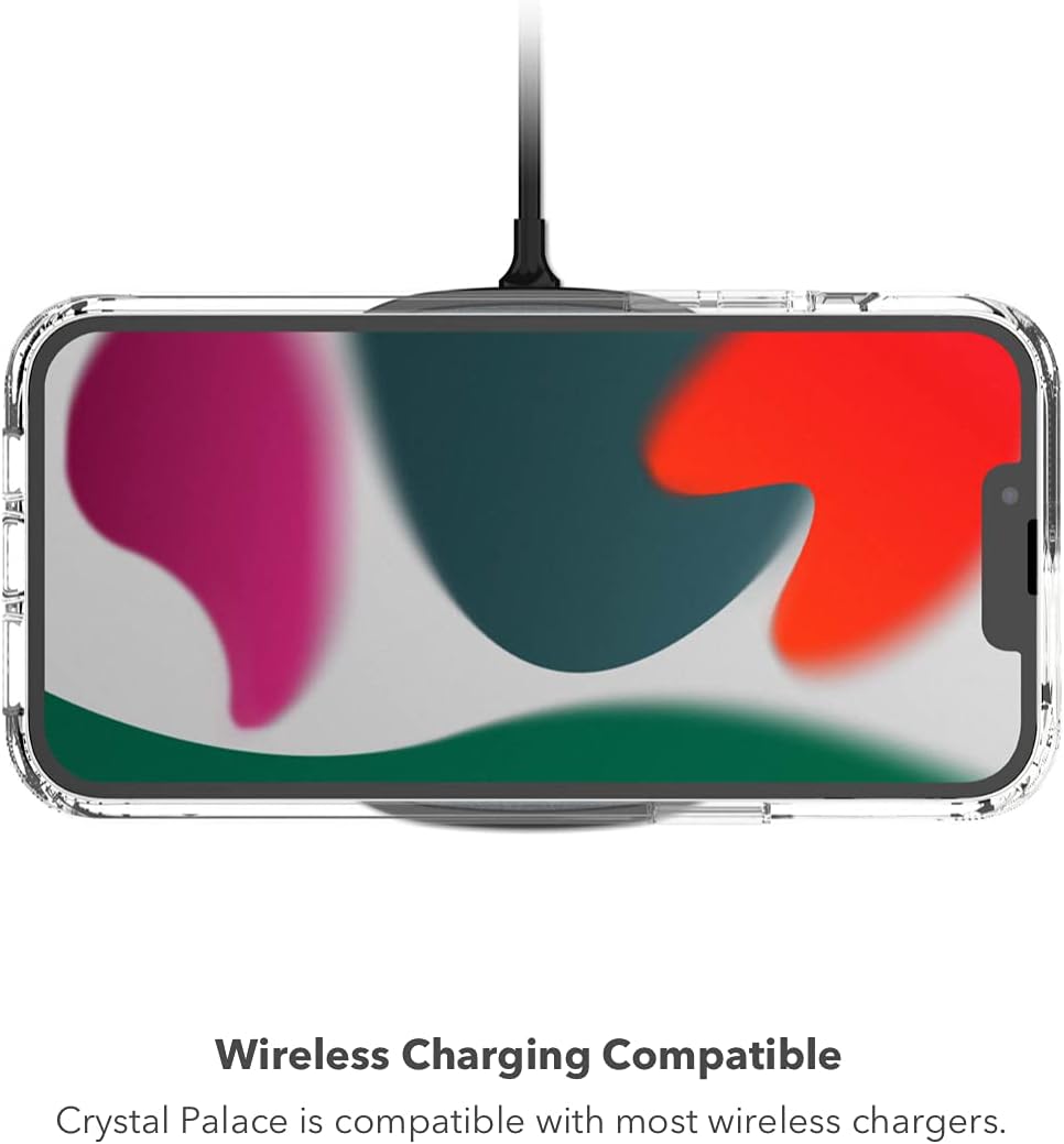 ZAGG Gear 4 Crystal Palace D30 Protective Case, Compatible with iPhone 13, 5G, Slim, Shockproof, Wireless Charging, MagSafe, Clear Clear iPhone 13 iPhone 13 Solid