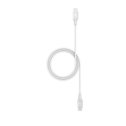ZAGG mophie USB-C to USB-C, Fast Charging Cable, Durable Nylon Braided, 1.5M, 2 Year Warranty, White