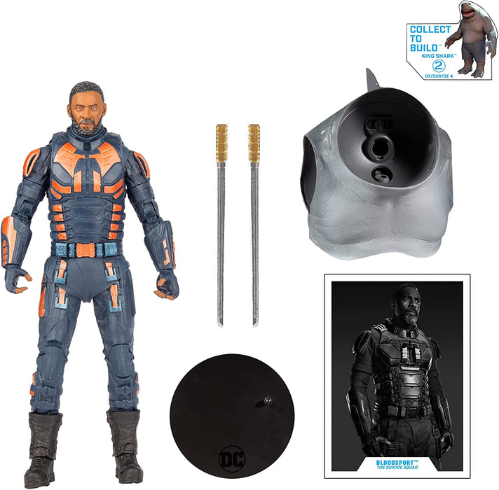 McFarlane Toys, DC Multiverse Build-A 7-inch Bloodsport (Unmasked) Action Figure, Collectible DC Suicide Squad Movie Figure with Stand Base and Unique Collectible Character Card – Ages 12+