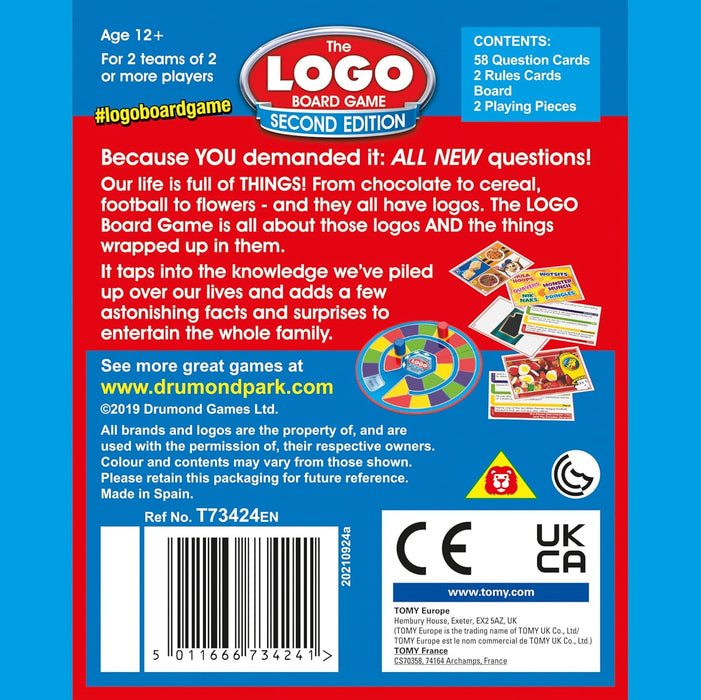 Drumond Park The LOGO Mini Board Game Second Edition - The Mini Family Travel Board Game of Brands and Products You Know and Love