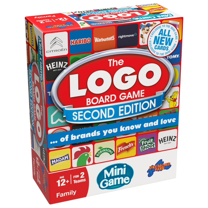 Drumond Park The LOGO Mini Board Game Second Edition - The Mini Family Travel Board Game of Brands and Products You Know and Love