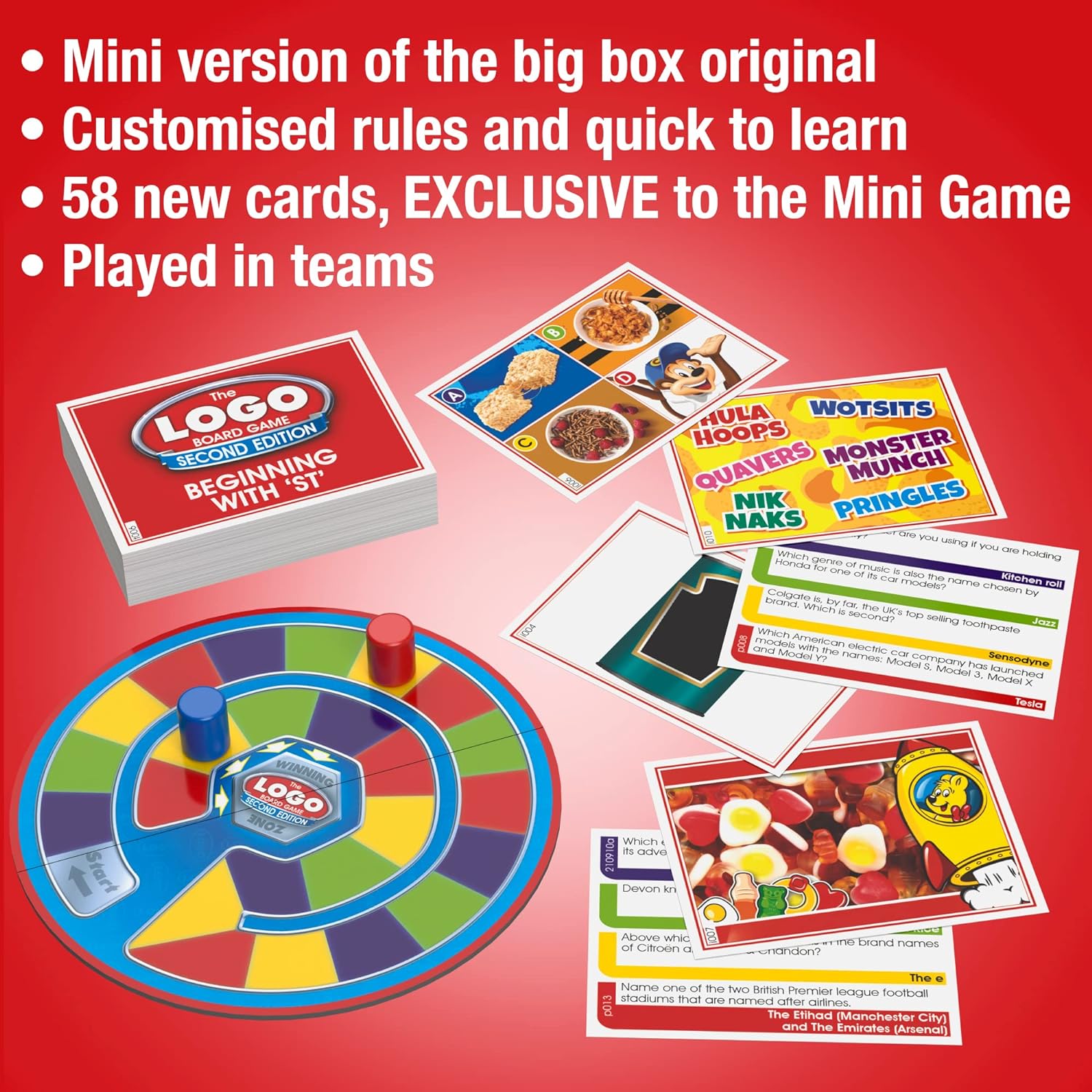 Drumond Park The LOGO Mini Board Game Second Edition - The Mini Family Travel Board Game of Brands and Products You Know and Love