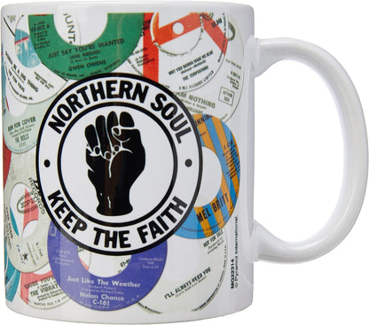 Pyramid MG22314 International Northern Soul Labels Ceramic Mug, 11 oz/315 ml
