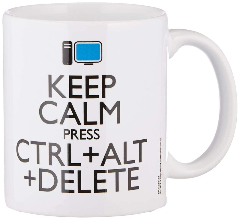 Pyramid International Tazza in Ceramica, Motivo con Scritta Keep Calm Press Ctrl + Alt + Delete, Multicolore, 1 unità (Confezione da 1