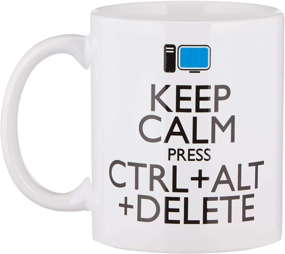 Pyramid International Tazza in Ceramica, Motivo con Scritta Keep Calm Press Ctrl + Alt + Delete, Multicolore, 1 unità (Confezione da 1