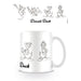 Donald Duck Walt Disney Kaffeebecher Sketch weiß, 1 Stück (1er Pack