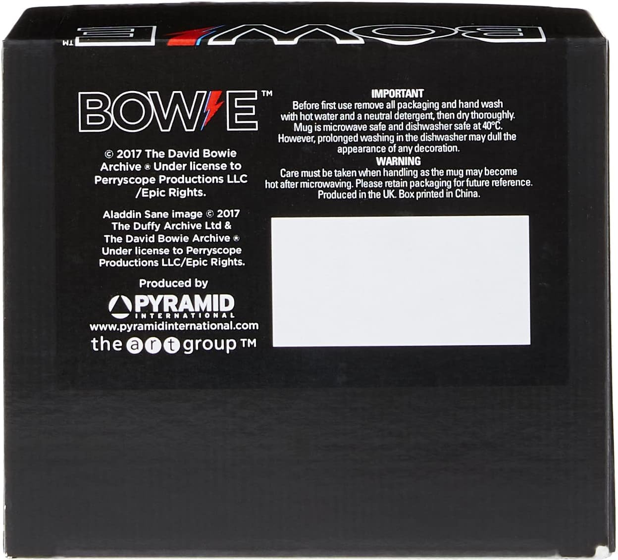 Pyramid International AFMG24689 David Bowie (Aladdin Sane) Official Boxed Ceramic Coffee/Tea Mug, Paper, Multi-Colour, 40 x 59 x 1.3 cm