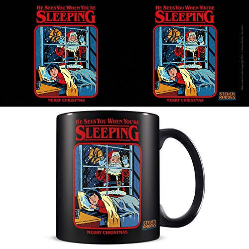 Pyramid International Steven Rhodes (He Sees You When Your Sleeping) Black Mug - 10Oz / 315Ml Ceramic Mug - One Size