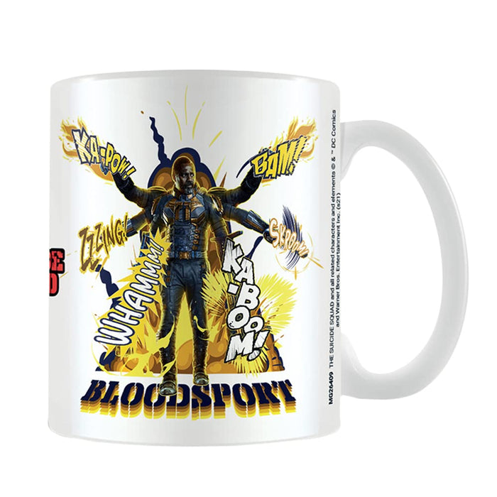Suicide Squad Bam Bloodsport Mug, White/Yellow/Navy