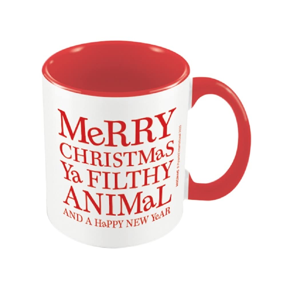 Pyramid International MGC26445 Home Alone Inspired (Merry Christmas Ya Filthy Animal) Red Coloured Inner Mug, Ceramic