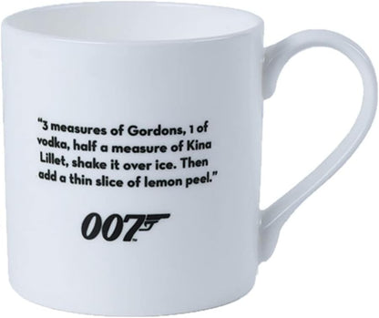 James Bond - Martini Recipe Tasse aus feinem Porzellan (Einheitsgröße) (Weiß) One size Weiß