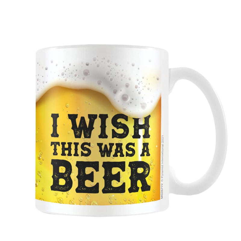 Pyramid International I Wish This was Beer Mug (One Size) (Gold/White/Black