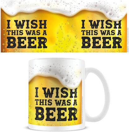 Pyramid International I Wish This was Beer Mug (One Size) (Gold/White/Black