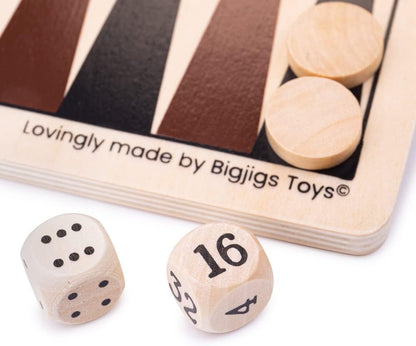 Bigjigs Toys, Backgammon Set, Wooden Toys, Back Gammon, Backgammon Board, Traditional Games, Family Games, Wooden Board Games, Games For 2 Players, Family Board Games