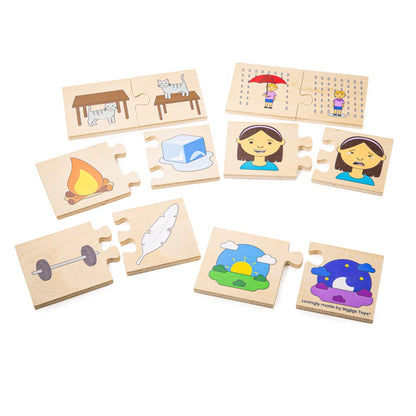 Bigjigs Toys, Opposites Puzzle, Wooden Toys, Jigsaw Puzzle, Wooden Puzzle, Puzzle For Kids, Toddler Puzzles, Toddler Toys, Wooden Toys For 3 Year Olds