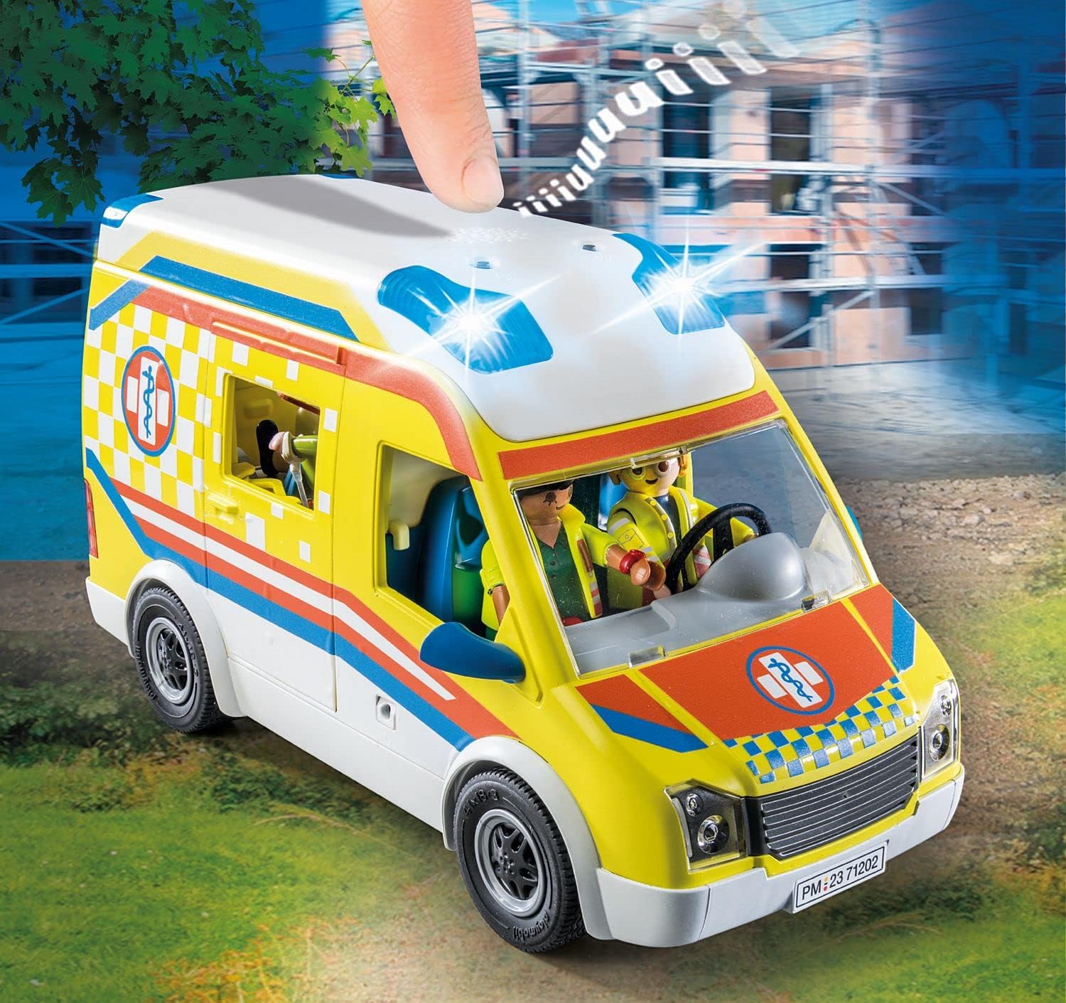 Playmobil 71202 City Life Ambulance with Lights and Sound, toy playset suitable for ages 4+