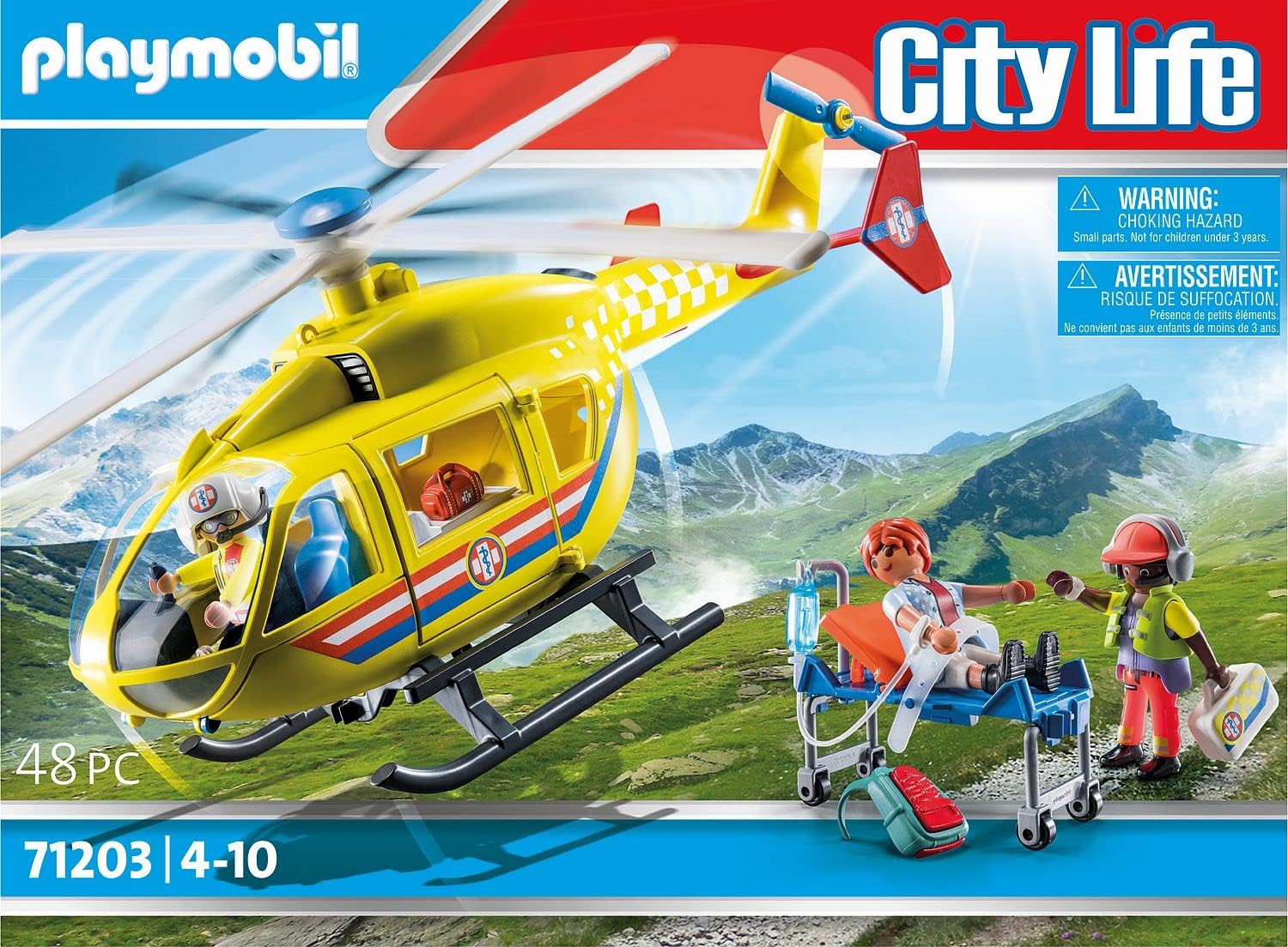 Playmobil 71203 City Life Medical Helicopter, toy for children ages 4+, toy playset suitable for ages 4+
