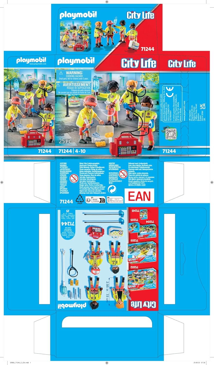 PLAYMOBIL City Life 71244 Rettungsteam, Spielzeug für Kinder ab 4 Jahren