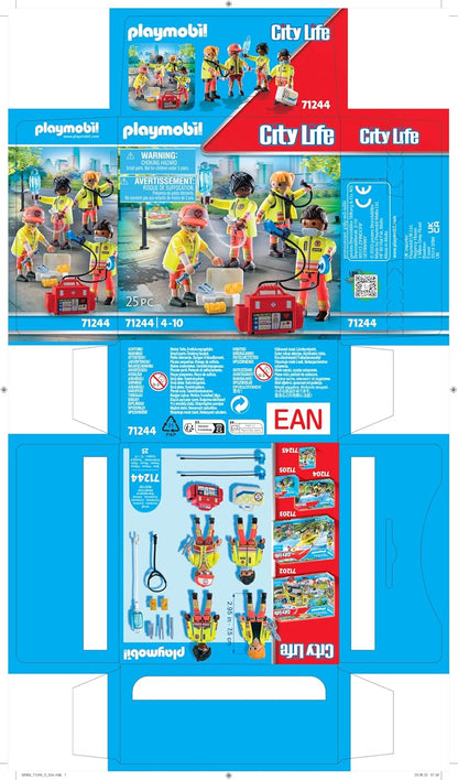 PLAYMOBIL City Life 71244 Rettungsteam, Spielzeug für Kinder ab 4 Jahren