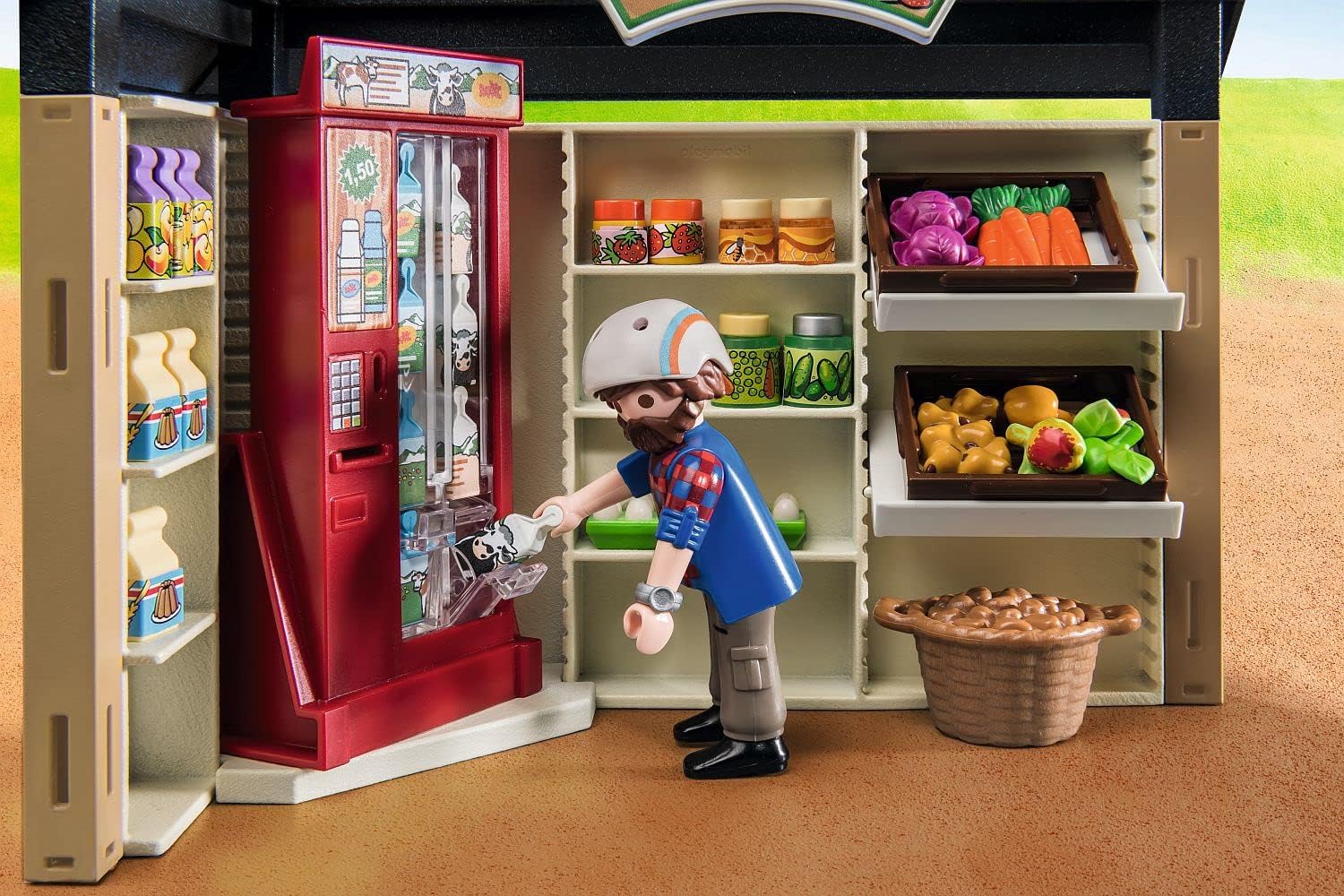 Playmobil 71250 Country Farm Shop, farm animal play sets, sustainable toys, fun imaginative role play, playsets suitable for children ages 4+