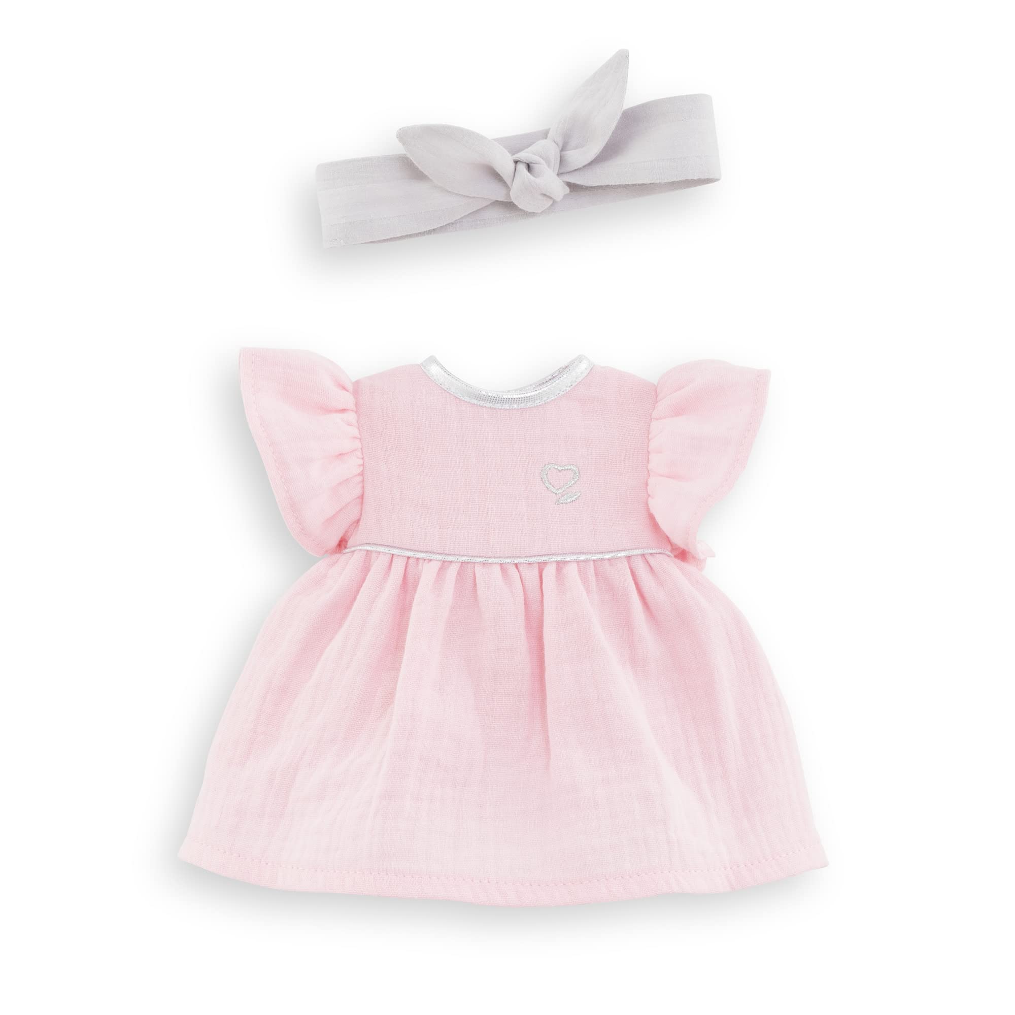 Corolle 9000212480 Robe Dress and Hairband, Doll Accessories, Doll Clothes, for All 36 cm Ma Dressing Dolls, from 4 Years, Pink