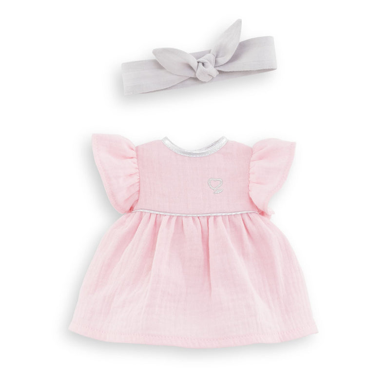 Corolle 9000212480 Robe Dress and Hairband, Doll Accessories, Doll Clothes, for All 36 cm Ma Dressing Dolls, from 4 Years, Pink