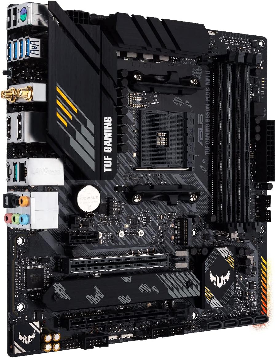 ASUS TUF Gaming B550M-PLUS WiFi II Mainboard Sockel Ryzen AM4 (AMD B550, mATX, PCIe 4.0, dual M.2, WiFi6, SATA 6Gbit/s, Aura Sync