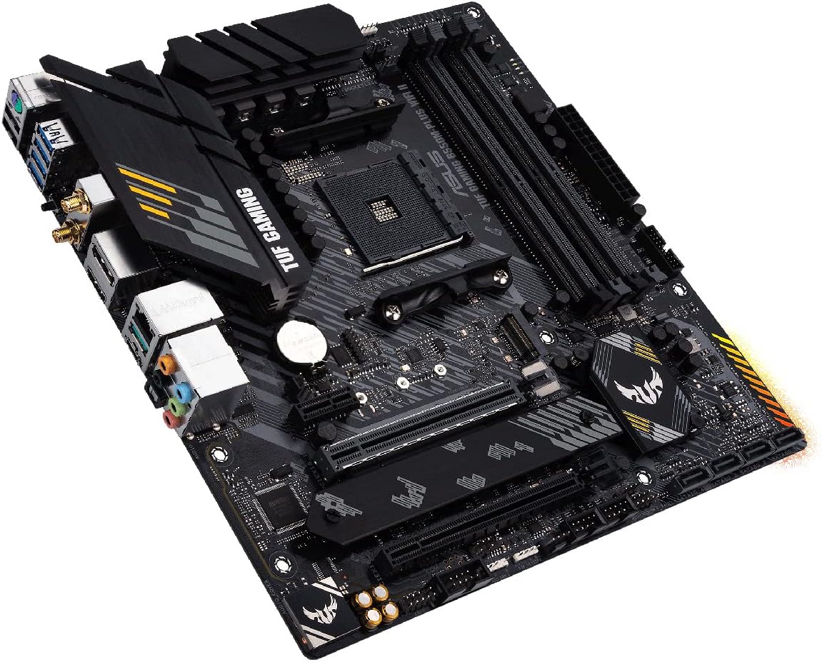 ASUS TUF Gaming B550M-PLUS WiFi II Mainboard Sockel Ryzen AM4 (AMD B550, mATX, PCIe 4.0, dual M.2, WiFi6, SATA 6Gbit/s, Aura Sync