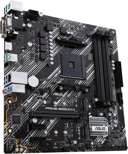 ASUS PRIME B550M-K, AMD AM4, MATX, 128GB DDR4, 4DIMM, D-SUB, DVI-D, HDMI, PCIE