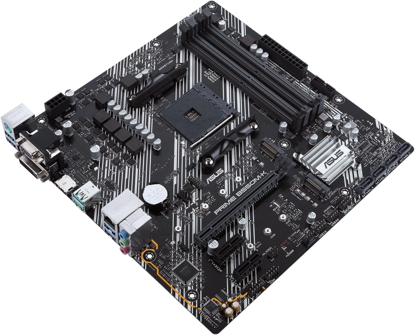 ASUS PRIME B550M-K, AMD AM4, MATX, 128GB DDR4, 4DIMM, D-SUB, DVI-D, HDMI, PCIE