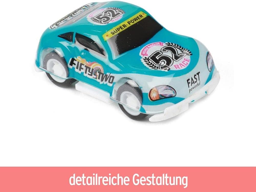 BEMIRO Turbo Racers raceauto speelgoed met terugtrek- set van 9, speelgoedauto met terugtrekmotor, cadeautje voor jongens en kinderen, speelgoed auto