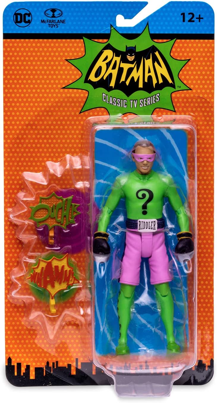 McFarlane Juguetes, DC Multiverse, Figura de Acción de Boxeo Retro de 5 Pulgadas Con Burbujas de Palabras, Coleccionable de los Años 60, a Partir de 12 Años