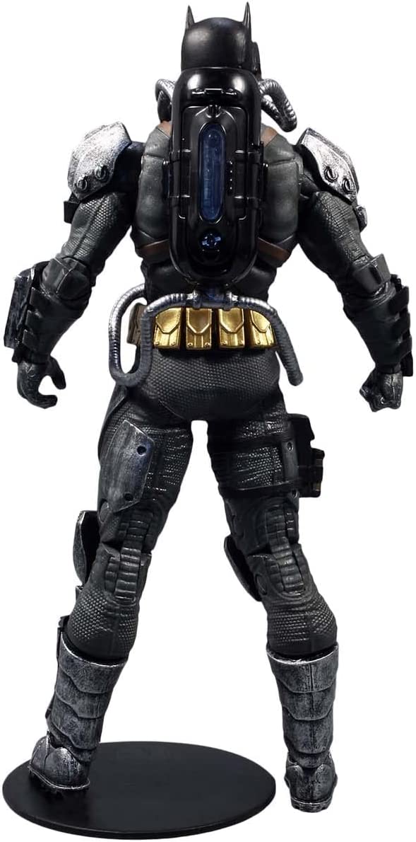 McFarlane Toys, DC Multiverse Batman Hazmat Suit Gold Label 7-inch Action Figure with Light up Logo, Collectible DC Batman Figure with Unique Collector Character Card – Ages 12+
